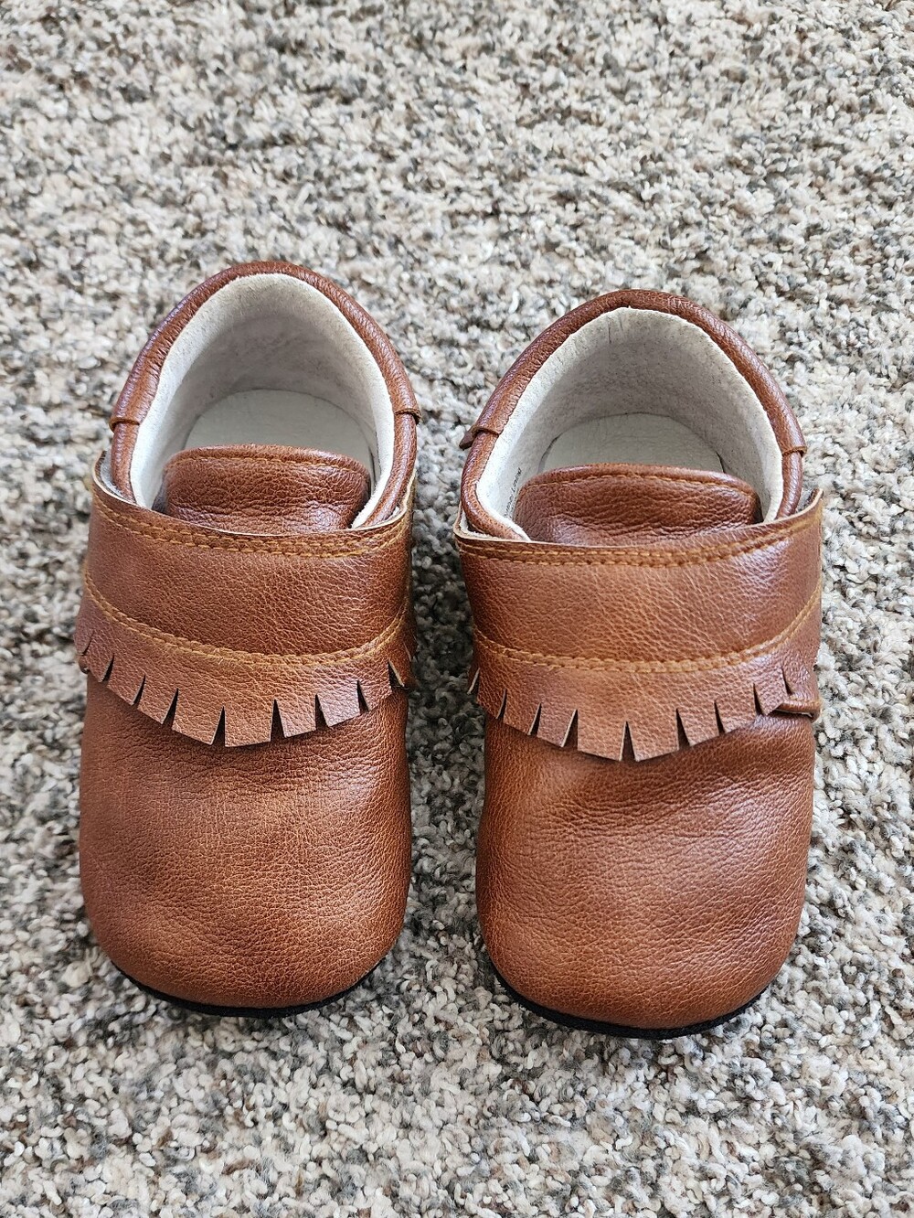 Jack & Lily MY FLEXX Fringe Moccasin Slip-On Shoes in Brown 30-36 Months
